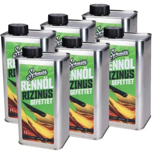 Olja 2-takt Schmitt racing Rizinus sixpack 6x1Liter Autentisk
