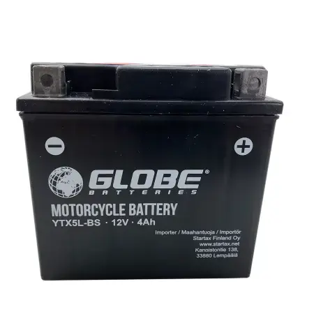 BATTERI GLOBE YTX5L-BS 4Ah 12V Fri frakt