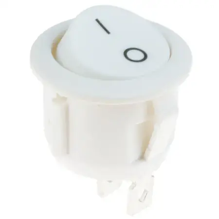 Rabatt Vippströmbrytare 12/24V PÅ-AV 2-knappar rund vit