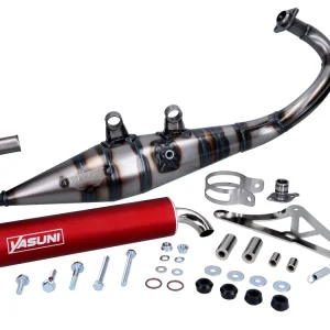 Hög kvalitet Avgasrör Yasuni R-PRO röd för Piaggio