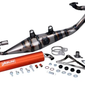 Fri frakt Avgasrör Yasuni R-PRO orange för Minarelli horisontell