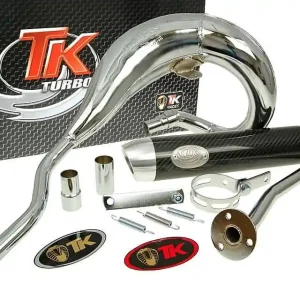Avgassystem Turbo Kit Bufanda RQ Chrom - Aprilia RX 50 (99-05) Pengarna tillbaka