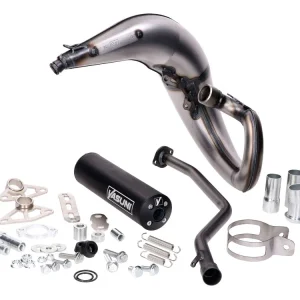 Avgasrör Yasuni Cross ML svart för Yamaha DT50, MBK X-Limit, Peugeot XPS 50, Malaguti XSM 50 Sista chansen