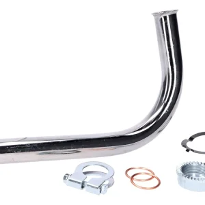 Avgasgrenrör set 28mm rostfritt stål för Simson, Schwalbe KR51/1, SR4-2, SR4-3, SR4-4, Duo4/1 Begränsat erbjudande